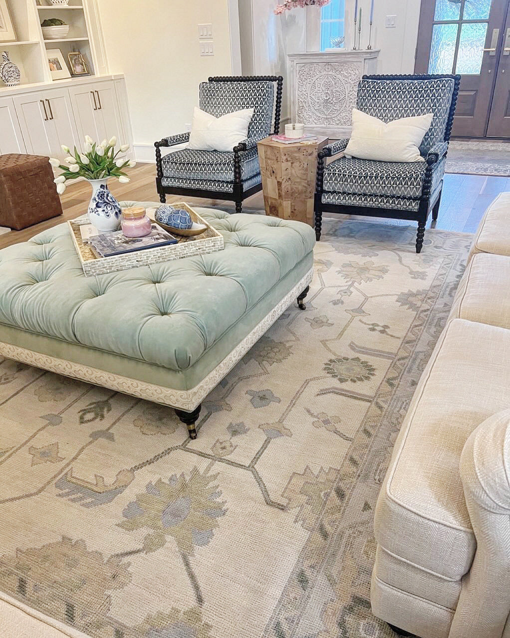 Inverness Classic Blue Modern Oushak