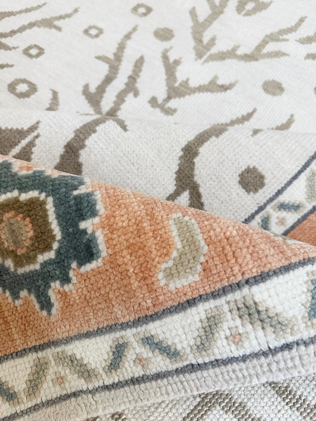 Lhasa Coral Hand-Knotted Wool Rug