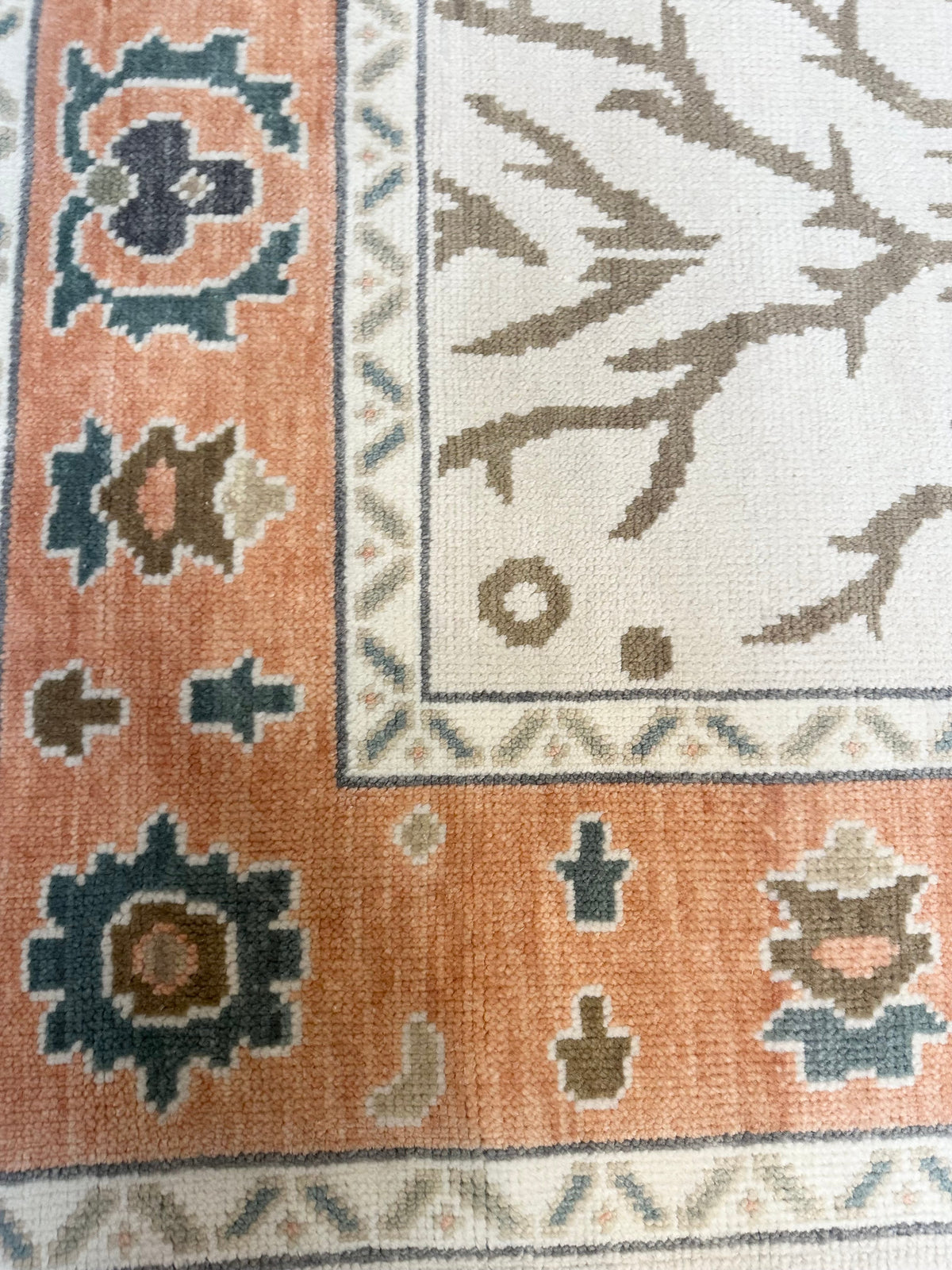 Lhasa Coral Hand-Knotted Wool Rug