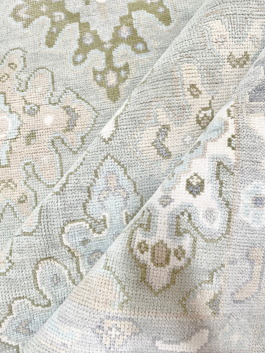 Lafayette Blue Hand-Knotted Modern Oushak
