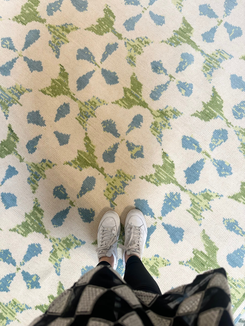 Tampa Blue Green Hand-Knotted Wool Rug