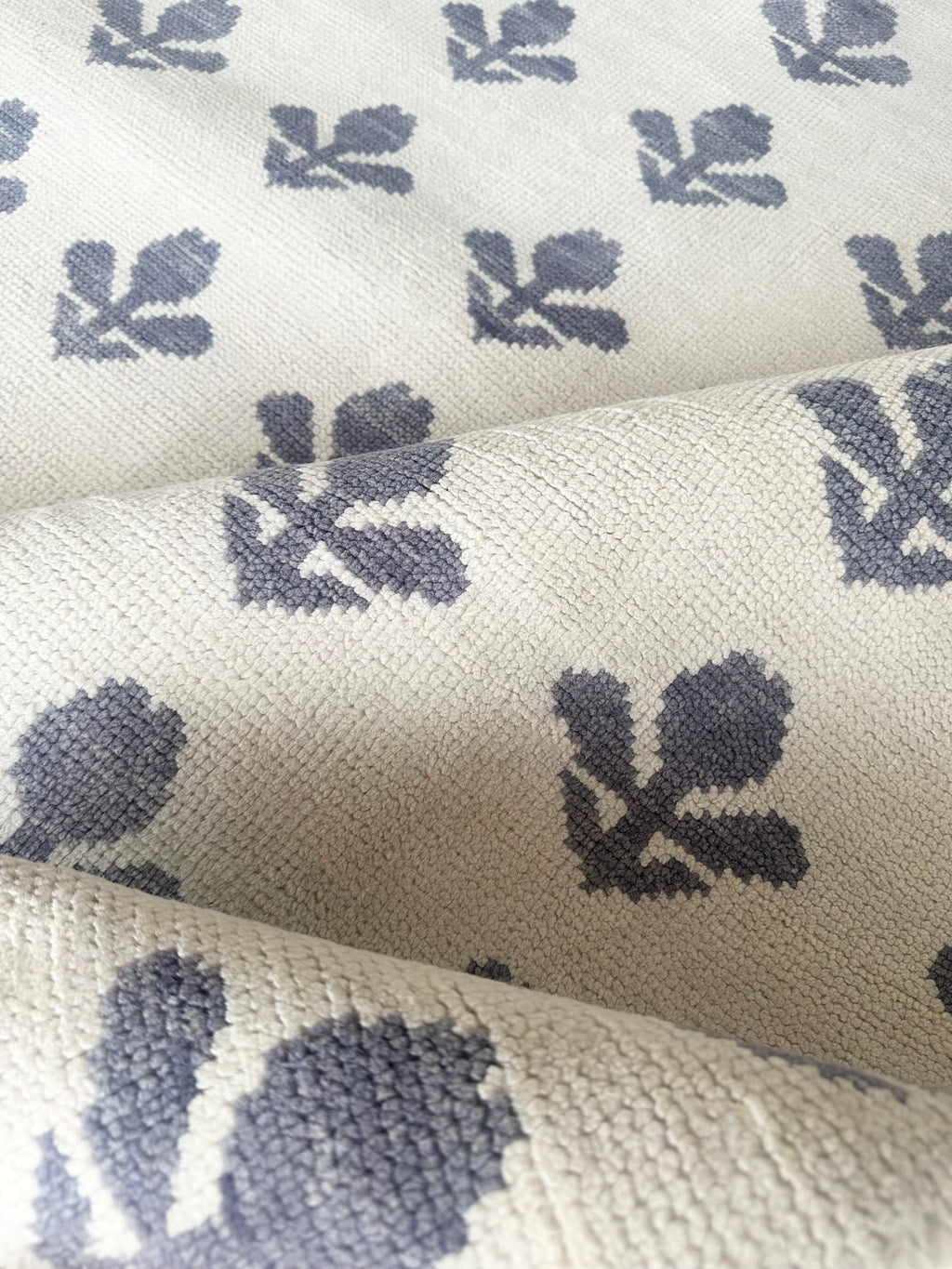Florence French Blue Hand-Knotted Wool Rug