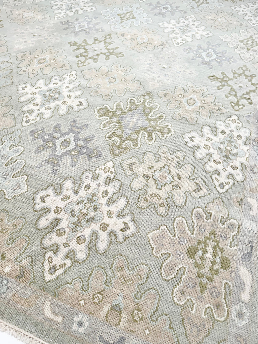 Lafayette Blue Hand-Knotted Modern Oushak