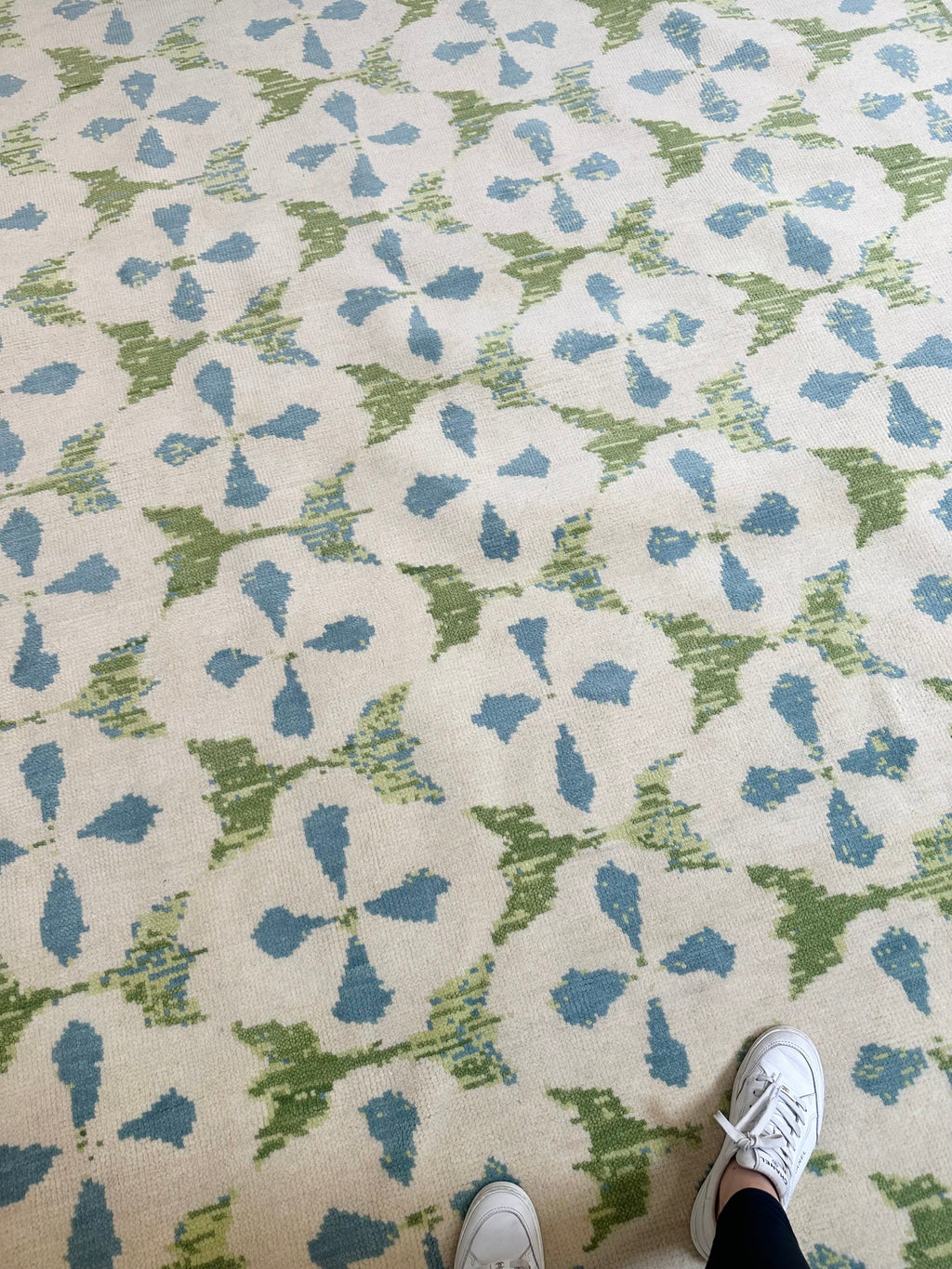 Tampa Blue Green Hand-Knotted Wool Rug