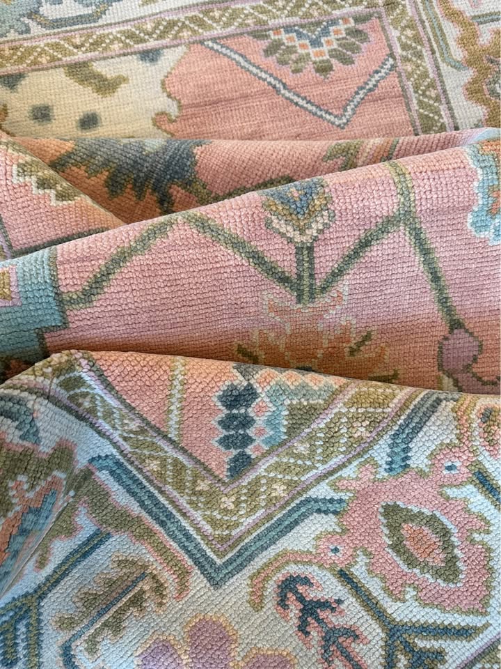 Inverness Pink Modern Oushak