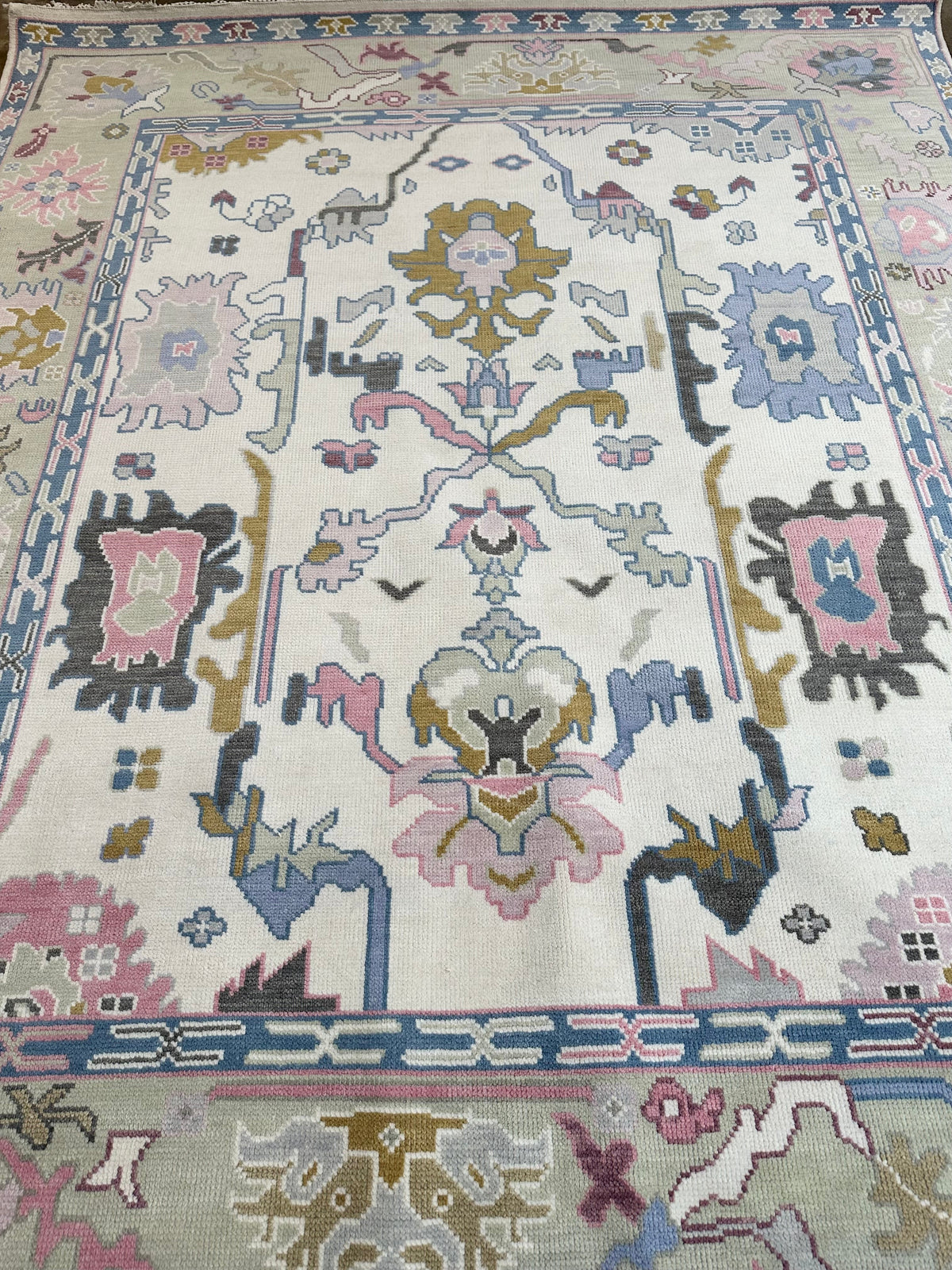 Atlanta Pink Multi Modern Oushak Rug