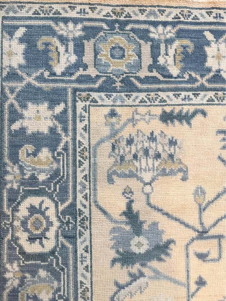 Monaco Deep Blue Modern Oushak