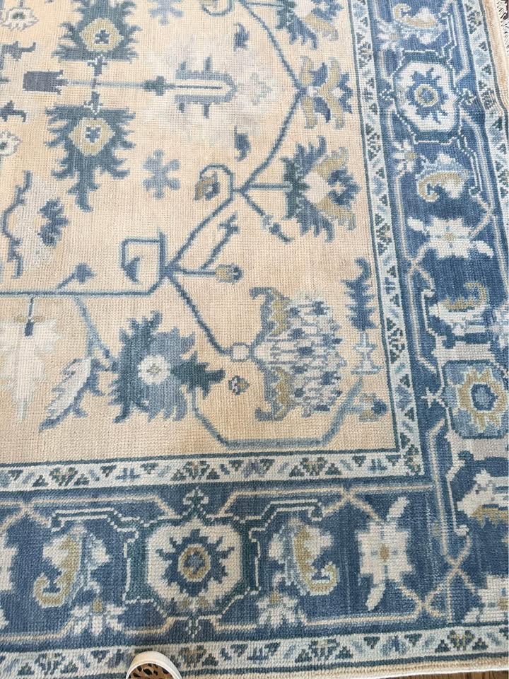 Monaco Deep Blue Modern Oushak