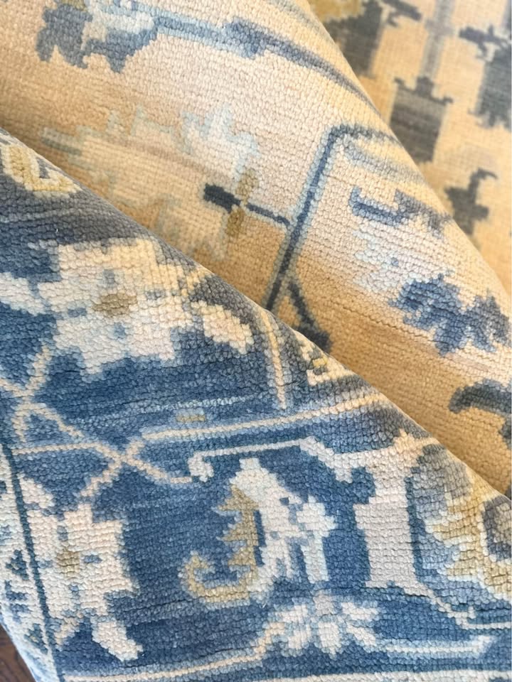 Monaco Deep Blue Modern Oushak