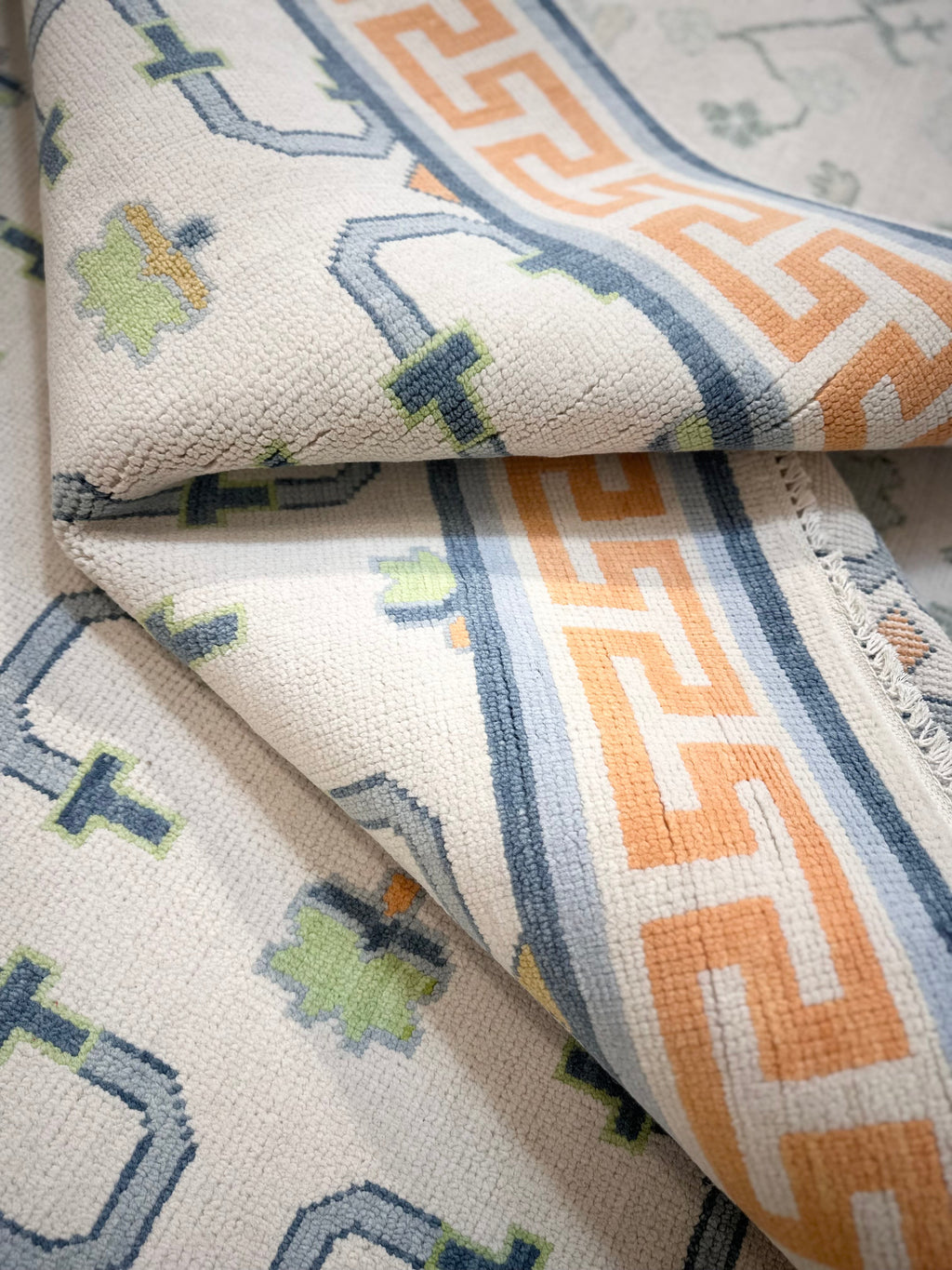 Tulsa Orange Hand-Knotted Wool Rug