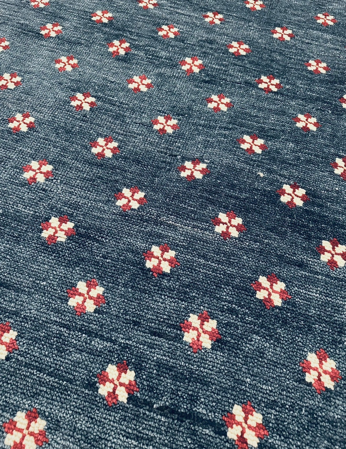 Philadelphia Red, White and Blue Hand-Knotted Wool Rug