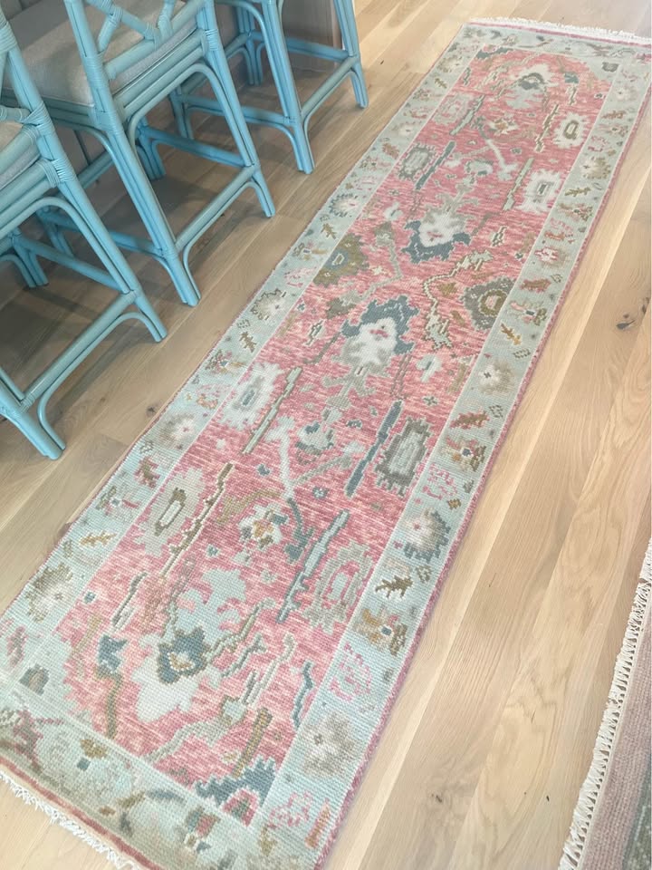 Savannah Pink Modern Oushak