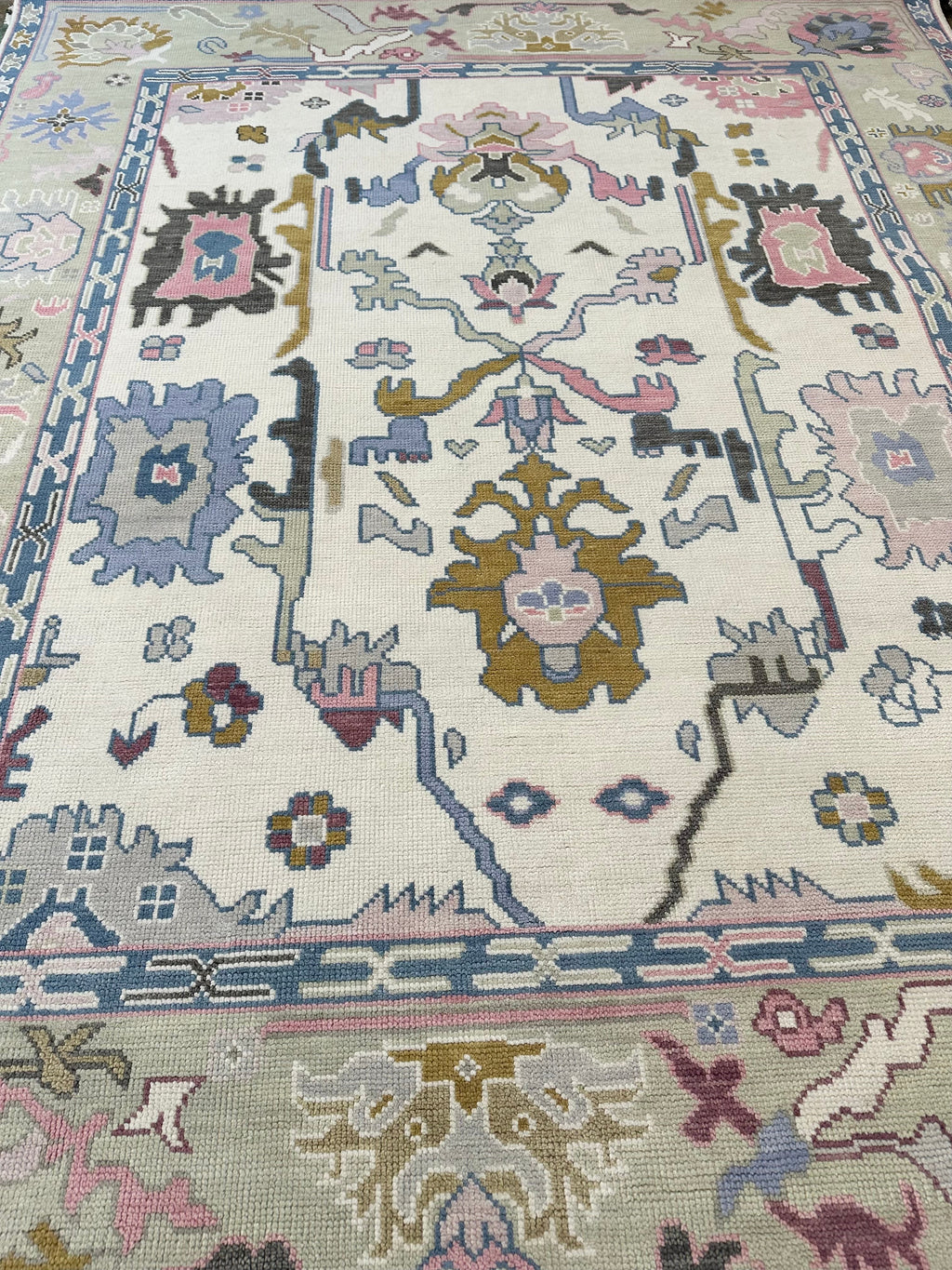 Atlanta Pink Multi Modern Oushak Rug