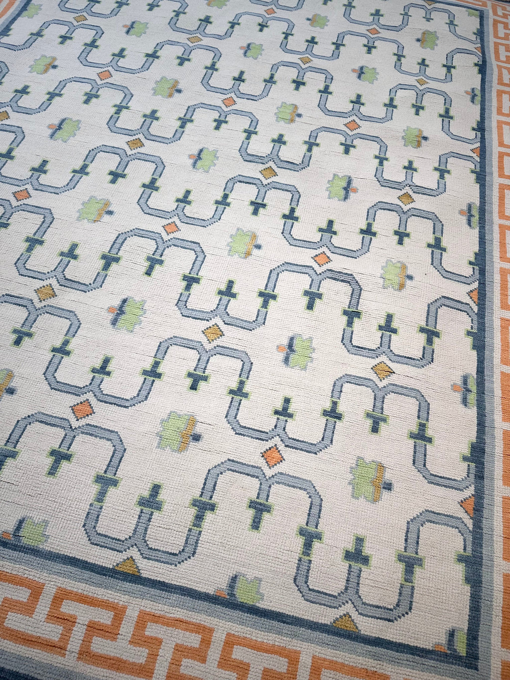 Tulsa Orange Hand-Knotted Wool Rug