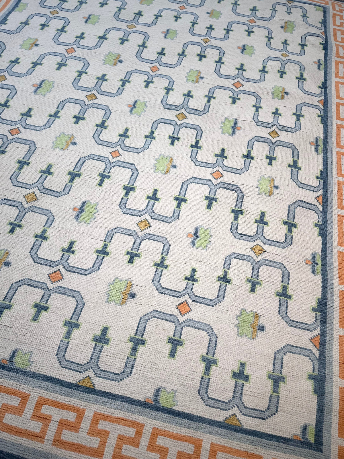 Tulsa Orange Hand-Knotted Wool Rug