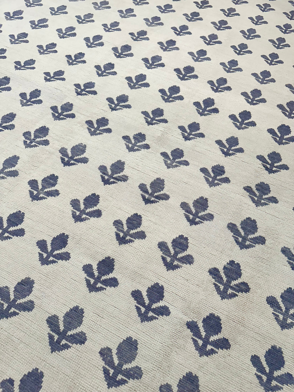 Florence French Blue Hand-Knotted Wool Rug