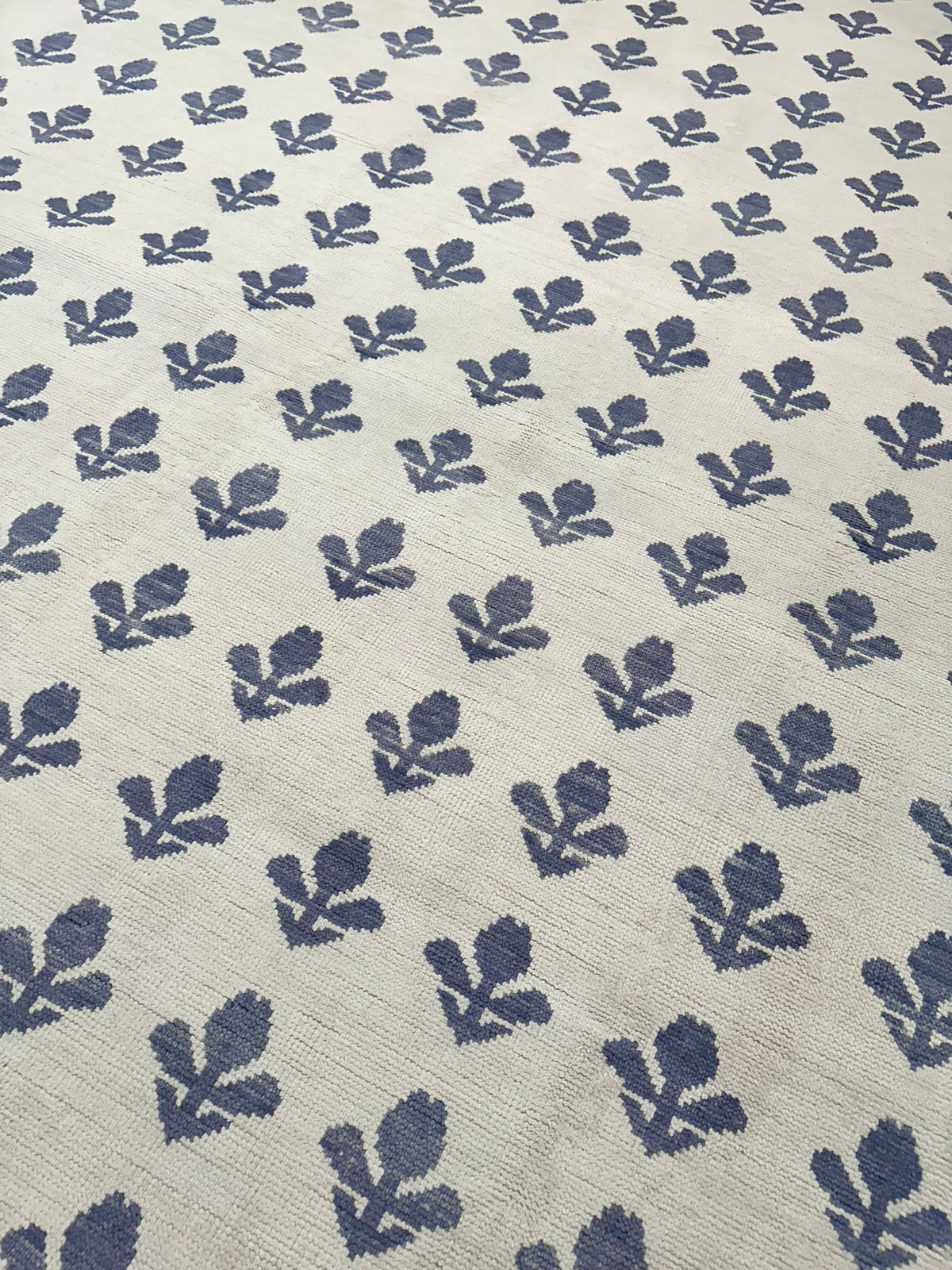 Florence French Blue Hand-Knotted Wool Rug