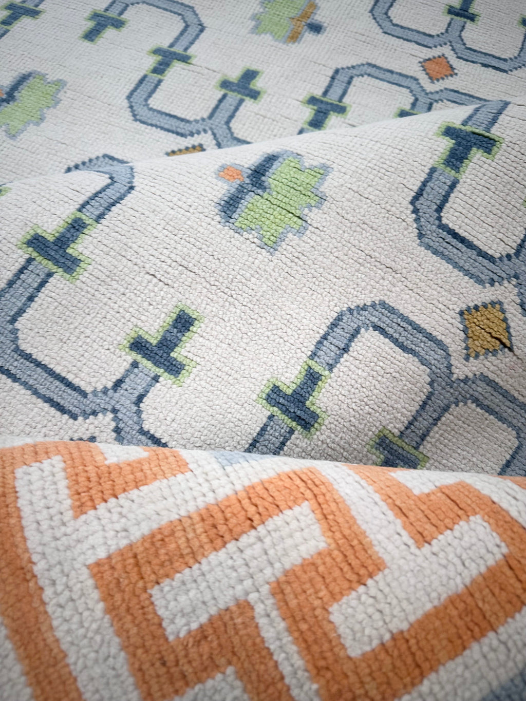 Tulsa Orange Hand-Knotted Wool Rug