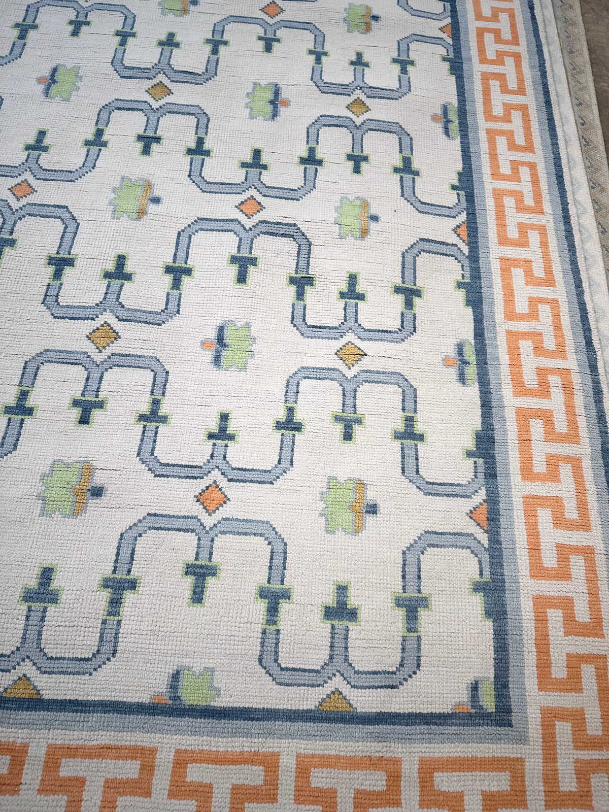 Tulsa Orange Hand-Knotted Wool Rug