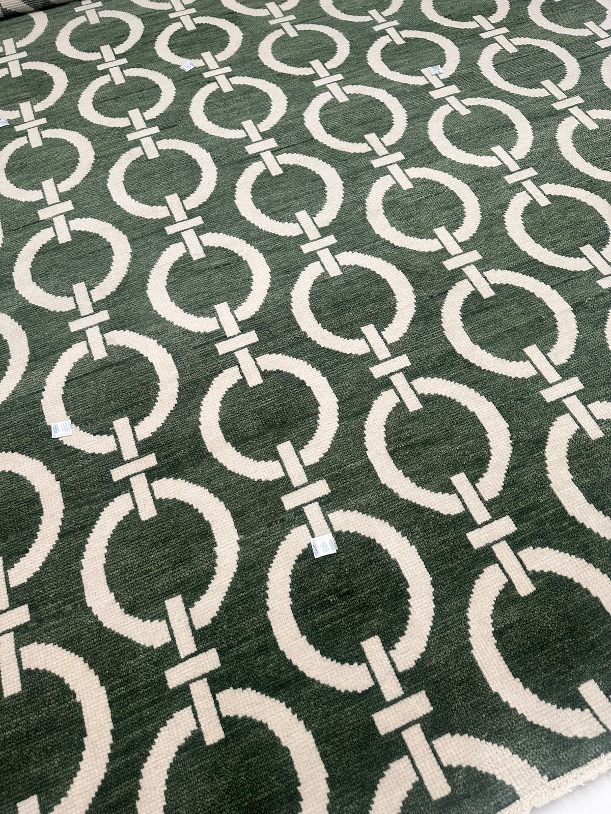 Majorca Green Hand-Knotted Wool Rug