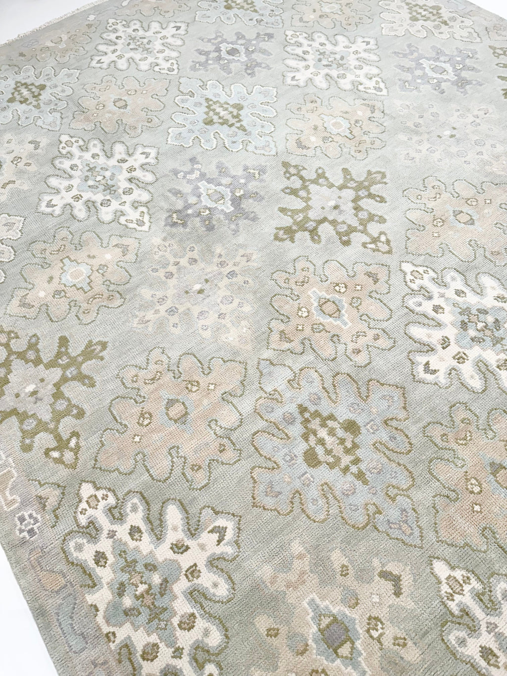 Lafayette Blue Hand-Knotted Modern Oushak