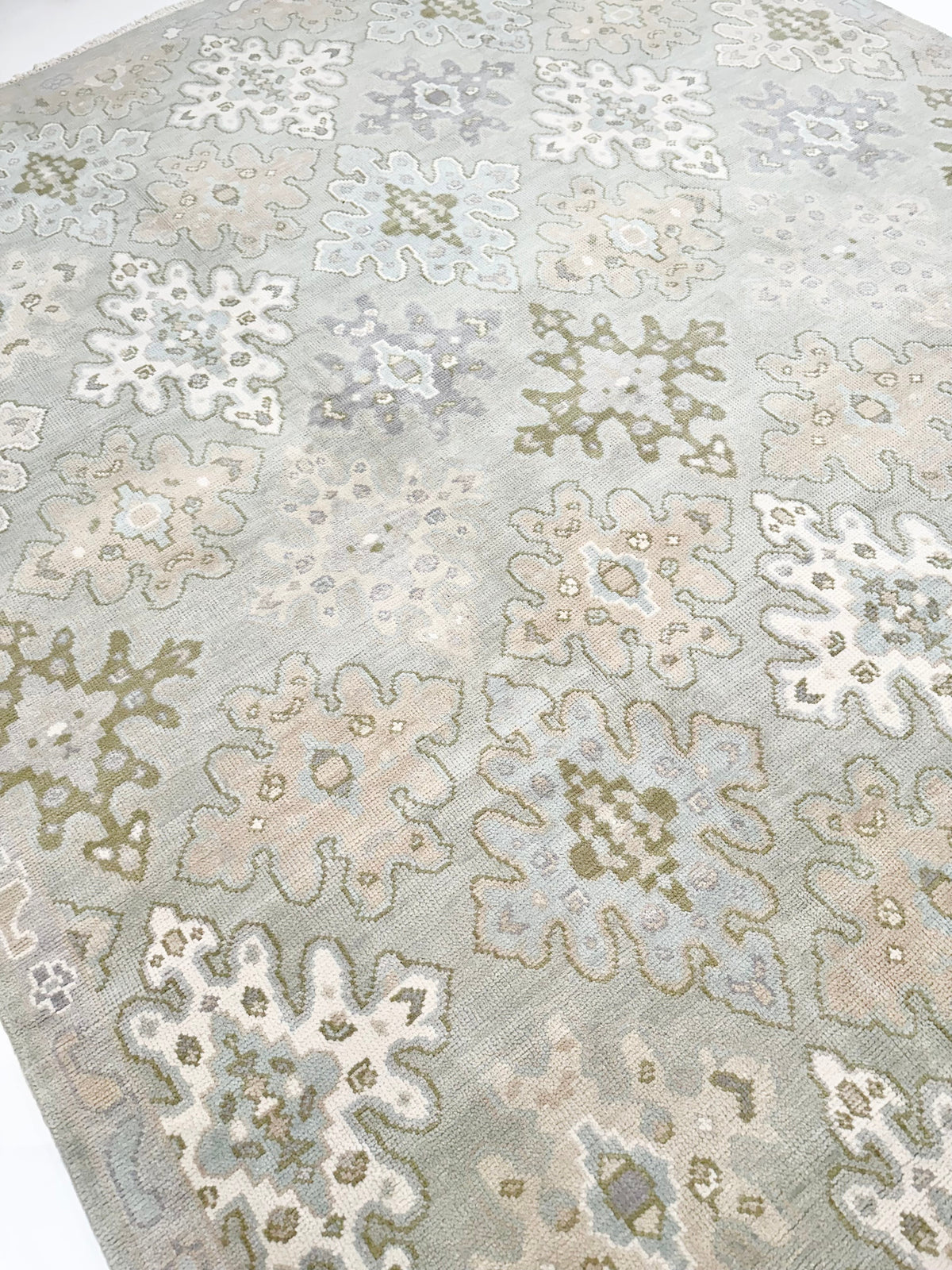 Lafayette Blue Hand-Knotted Modern Oushak
