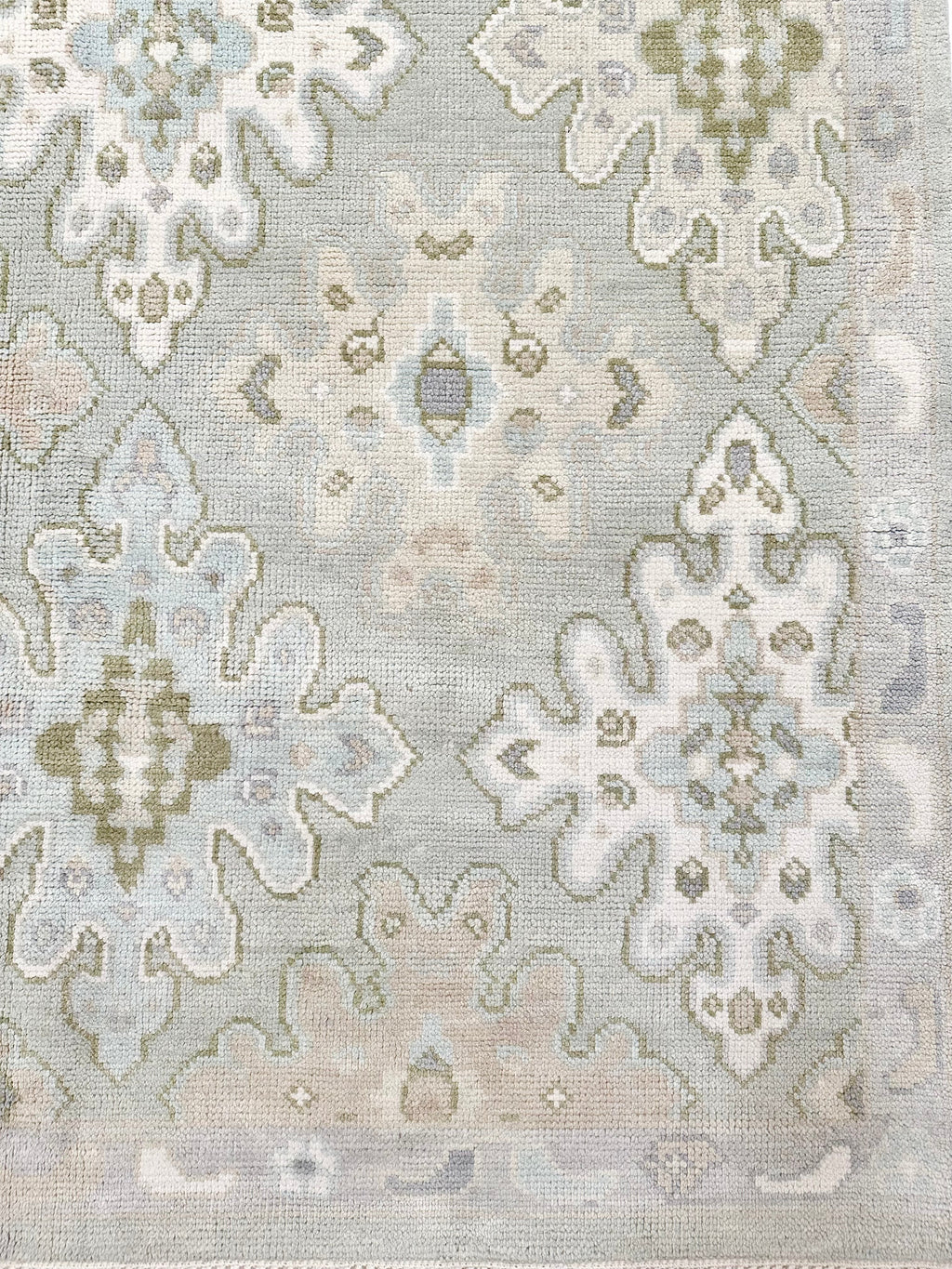 Lafayette Blue Hand-Knotted Modern Oushak