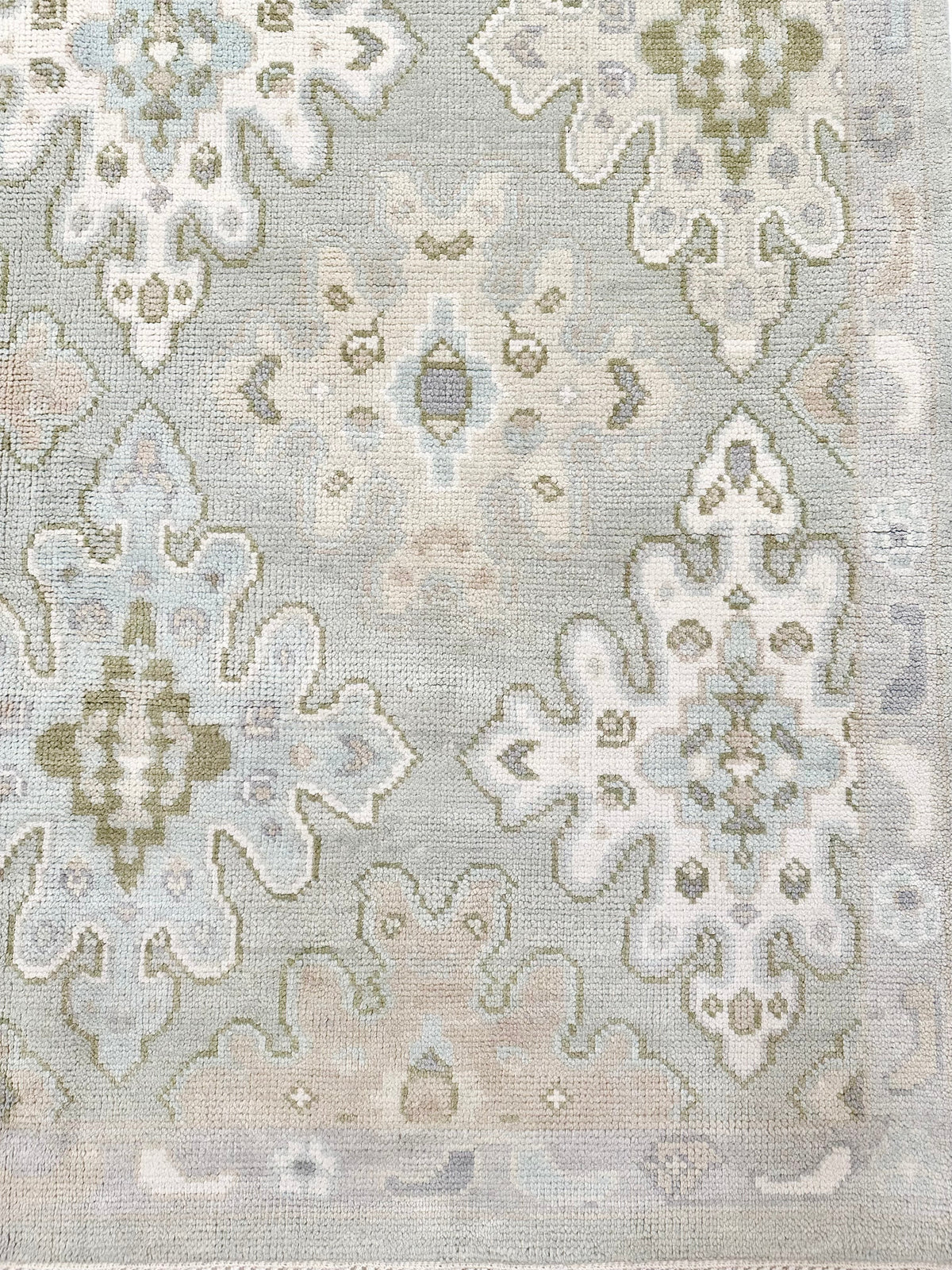 Lafayette Blue Hand-Knotted Modern Oushak
