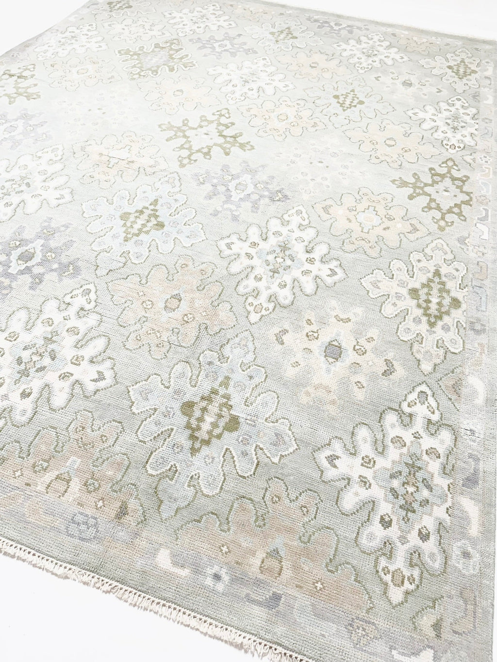 Lafayette Blue Hand-Knotted Modern Oushak
