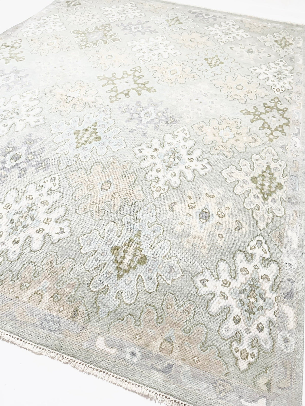Lafayette Blue Hand-Knotted Modern Oushak