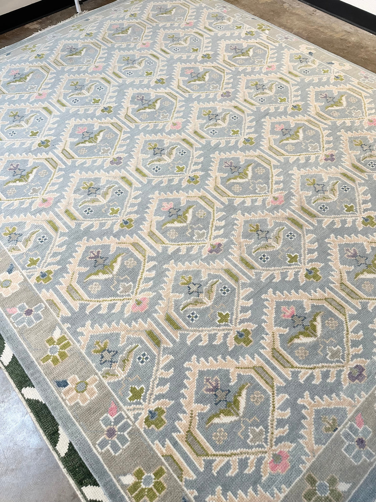 Copenhagen Light Blue Colorful Hand-Knotted Wool Rug