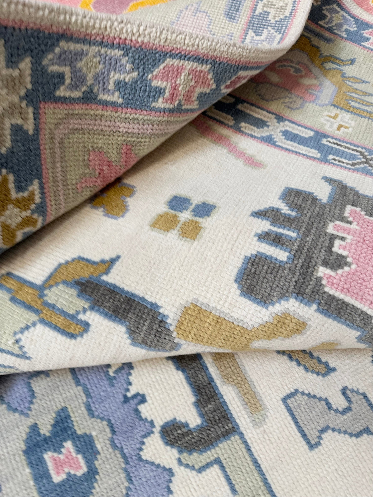 Atlanta Pink Multi Modern Oushak Rug