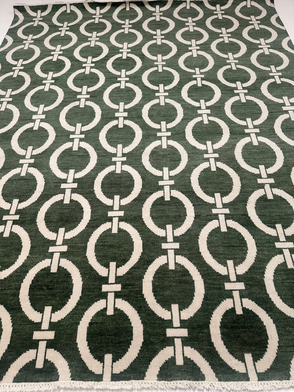 Majorca Green Hand-Knotted Wool Rug