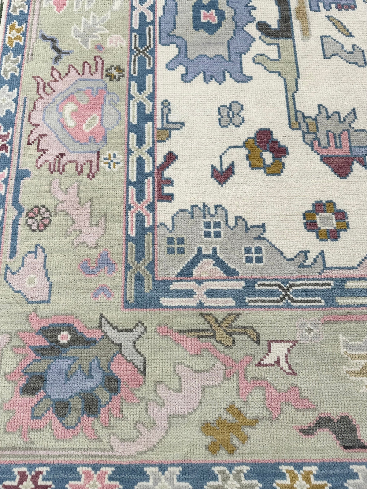 Atlanta Pink Multi Modern Oushak Rug