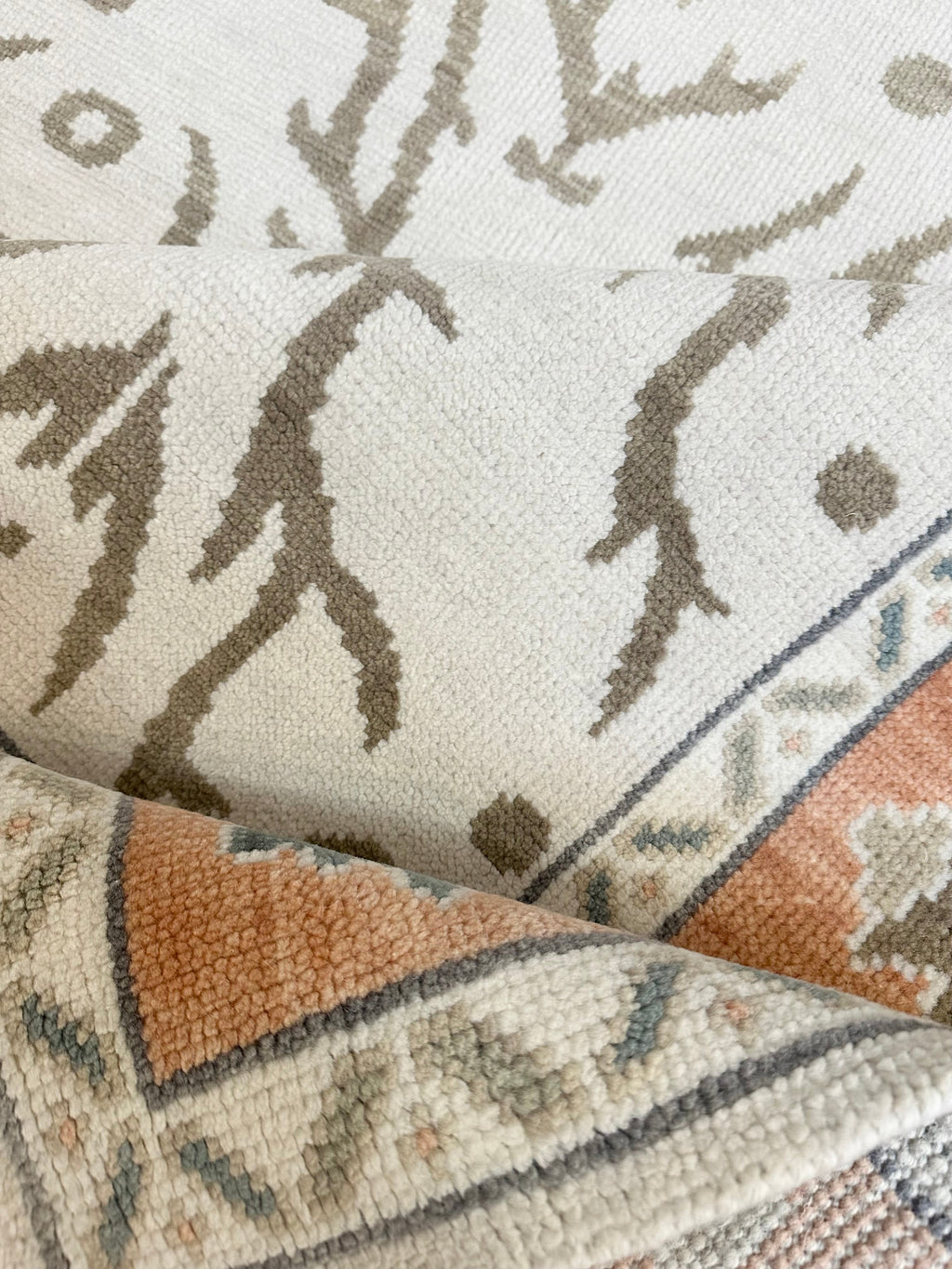Lhasa Coral Hand-Knotted Wool Rug