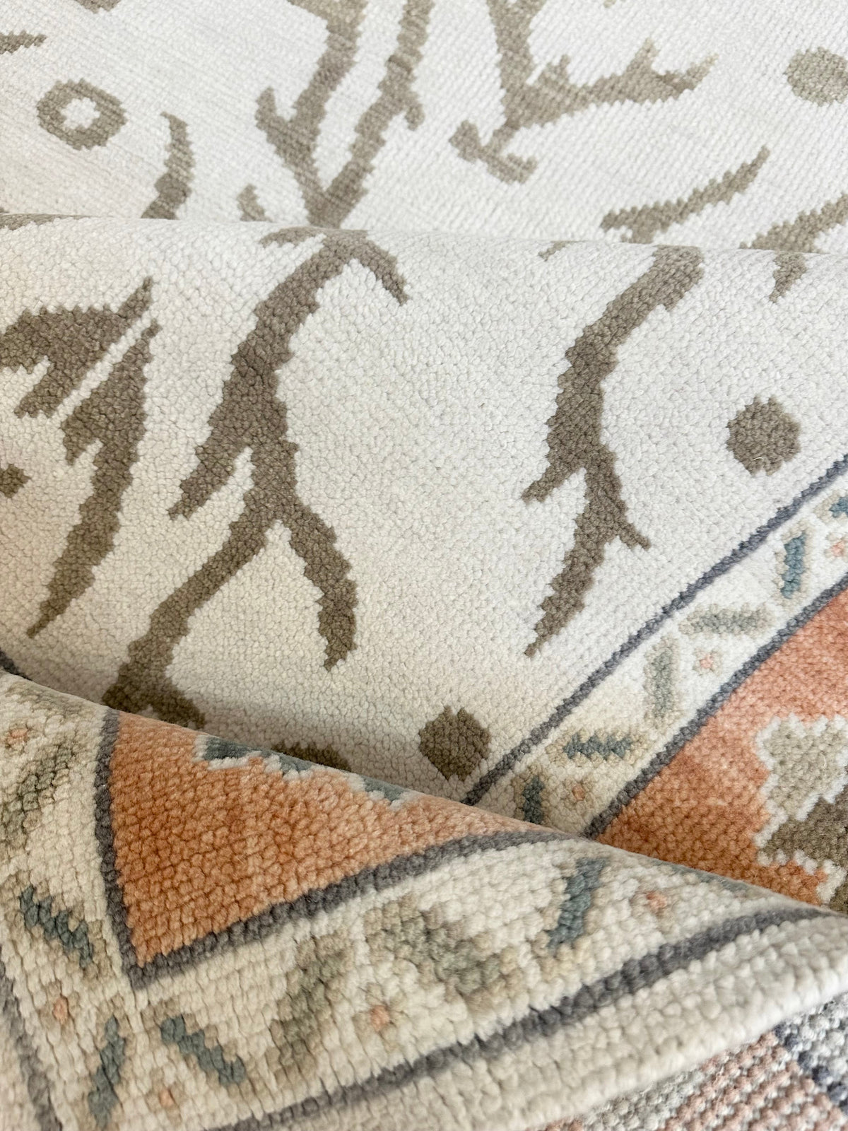 Lhasa Coral Hand-Knotted Wool Rug