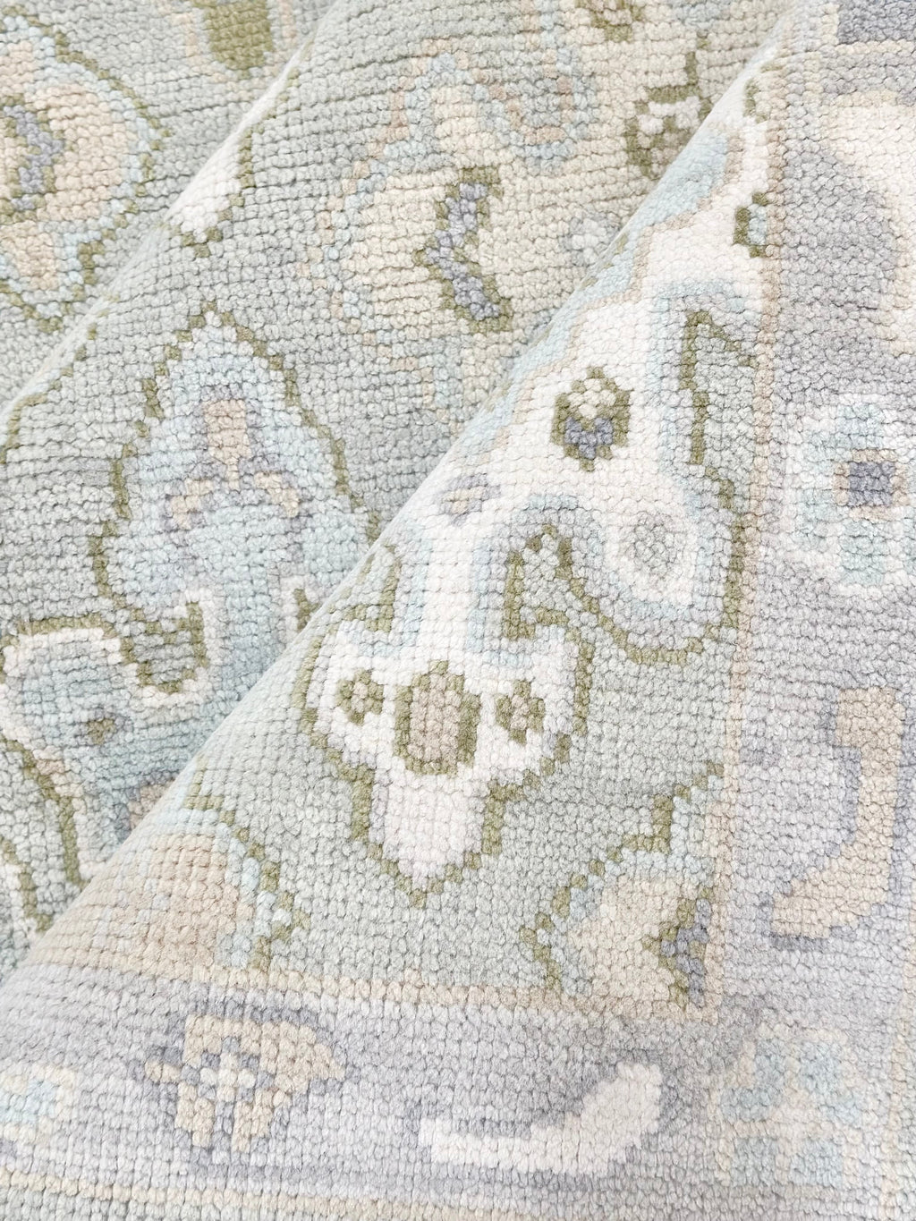 Lafayette Blue Hand-Knotted Modern Oushak