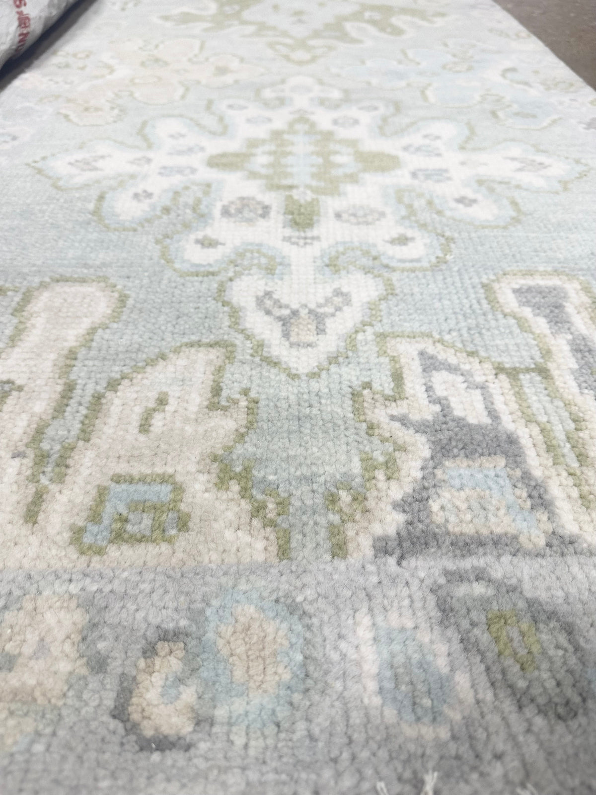 Lafayette Blue Hand-Knotted Modern Oushak