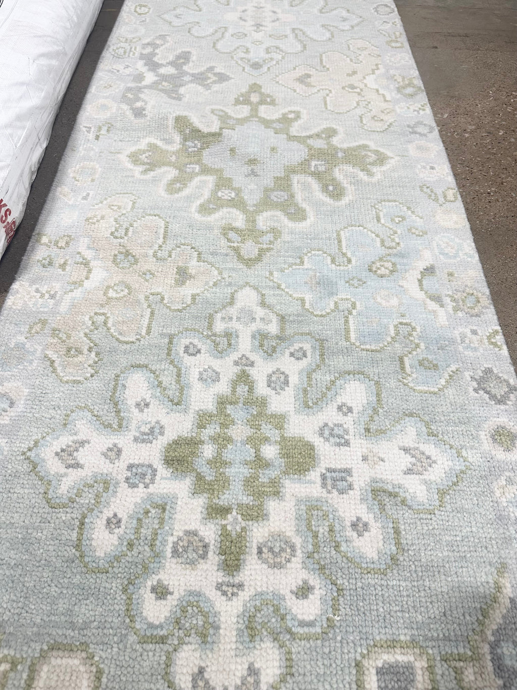 Lafayette Blue Hand-Knotted Modern Oushak