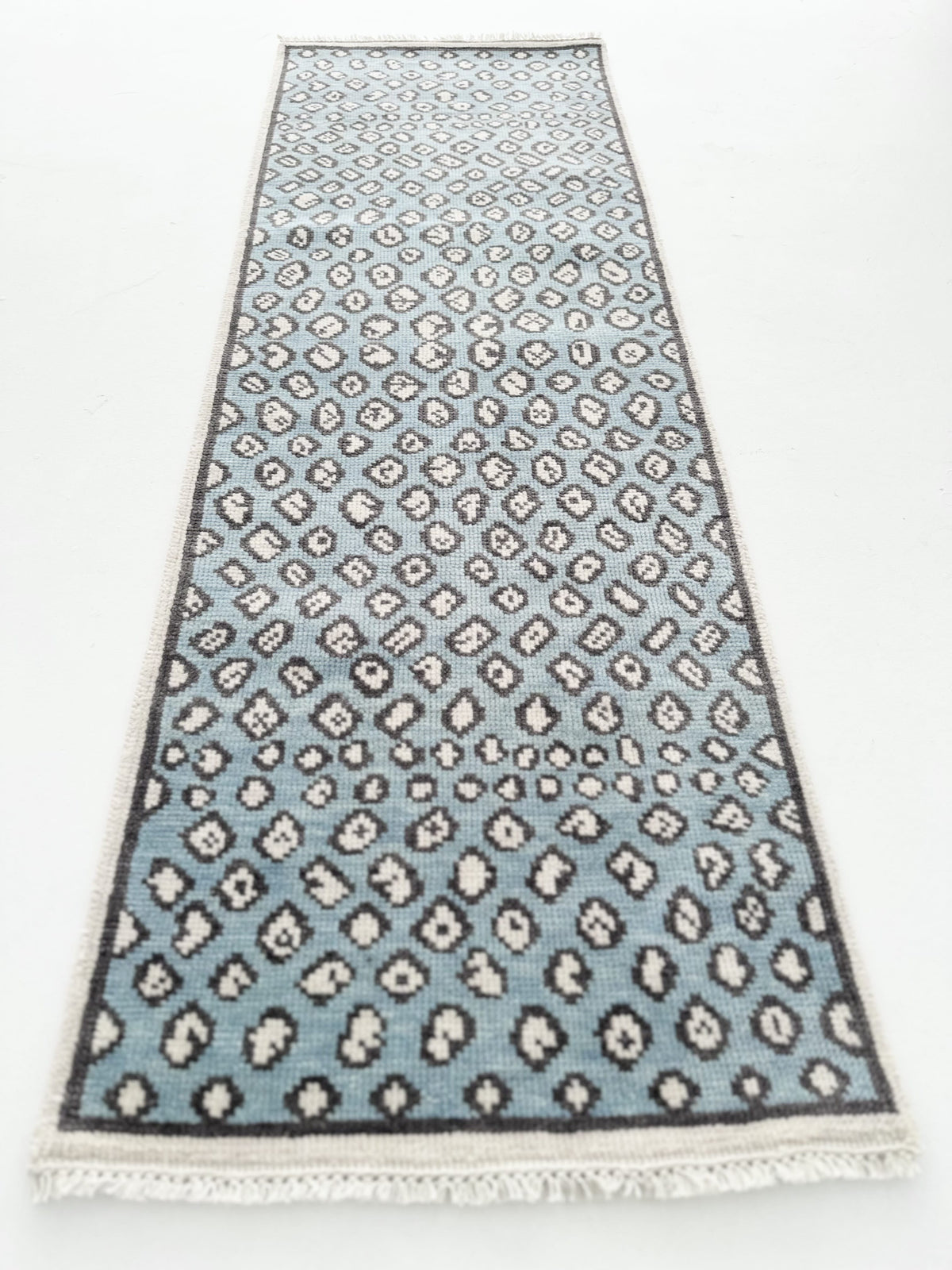 Addis Blue Hand-Knotted Wool Rug