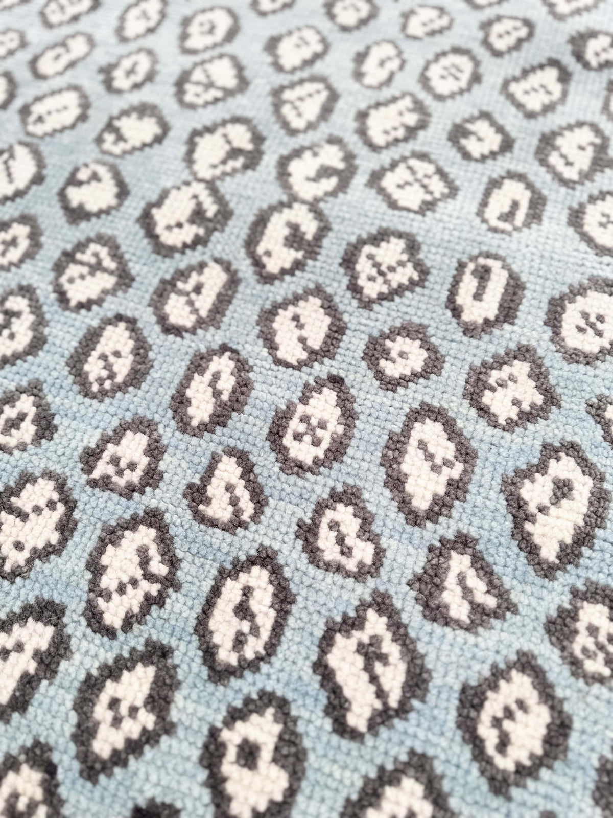 Addis Blue Hand-Knotted Wool Rug
