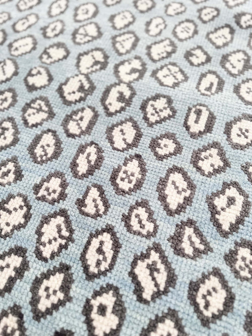 Addis Blue Hand-Knotted Wool Rug