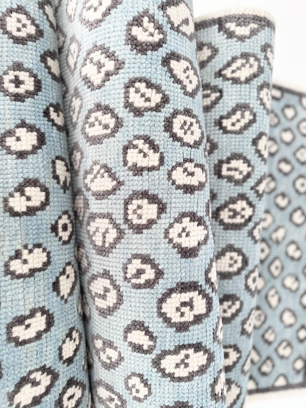 Addis Blue Hand-Knotted Wool Rug
