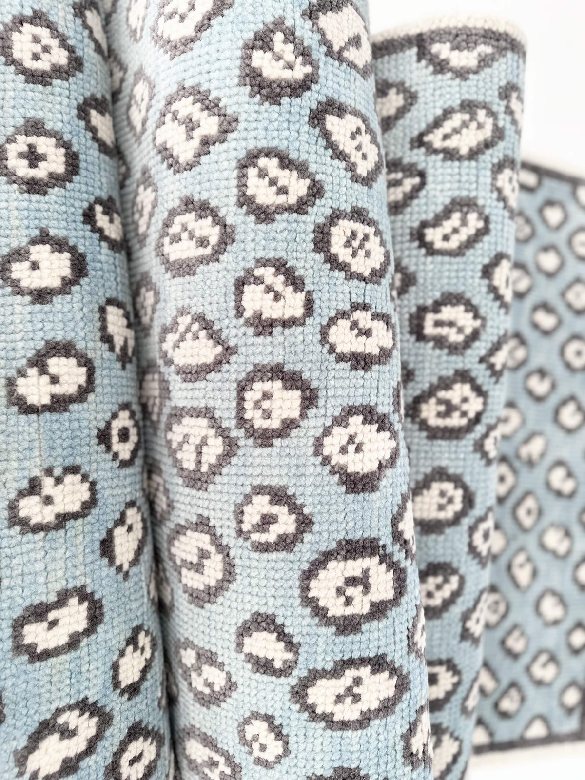 Addis Blue Hand-Knotted Wool Rug