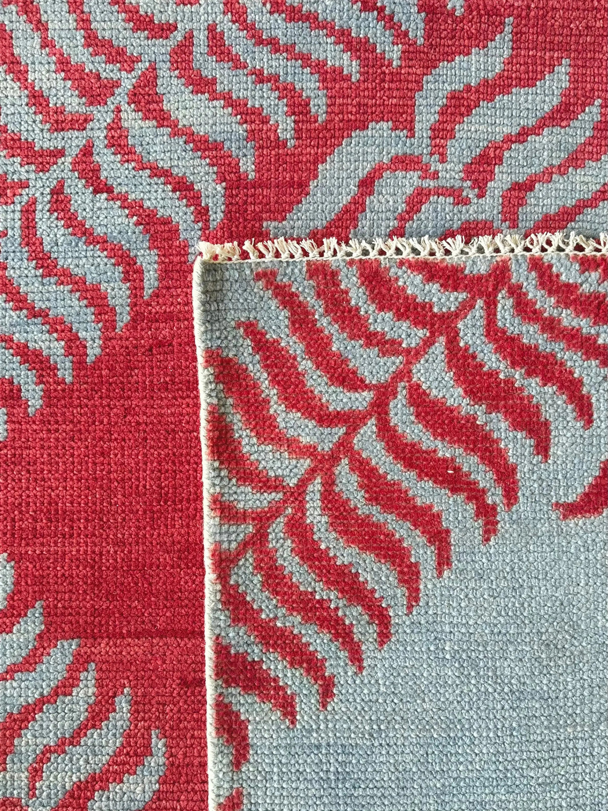 Ivy • Blue on Red