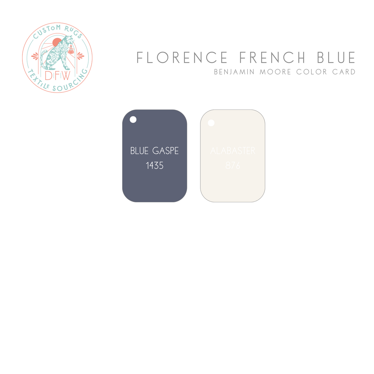 Florence French Blue Hand-Knotted Wool Rug