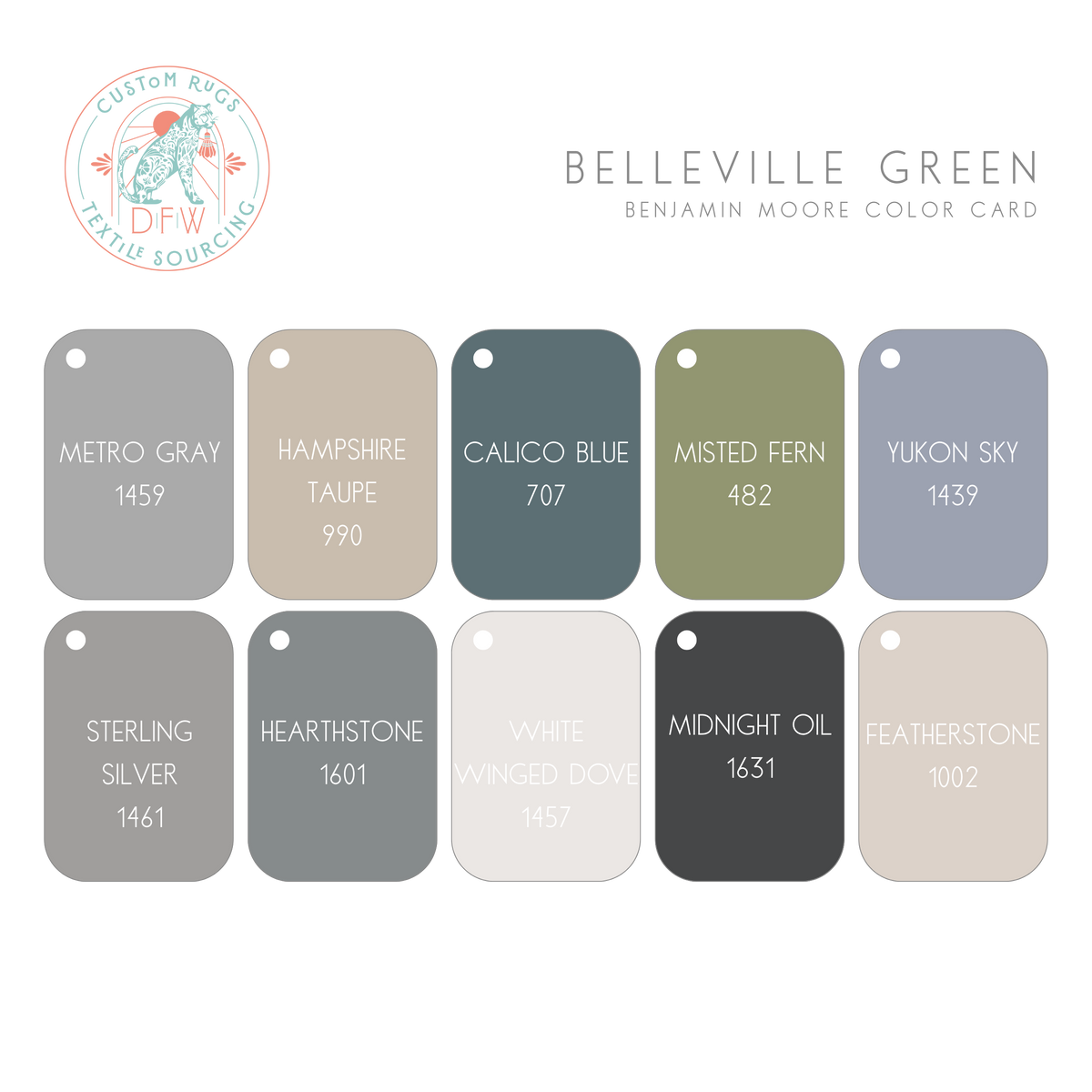 Belleville Green Modern Oushak