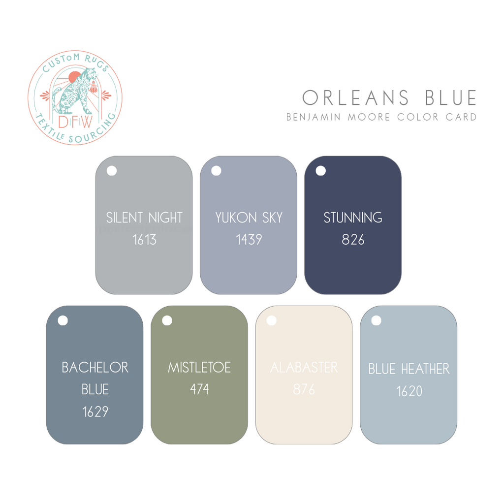 Orleans Blue Modern Oushak