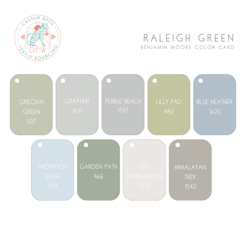 Raleigh Green Modern Oushak Rug