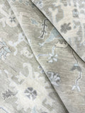 Santa Fe Neutral Green Antique Wash Modern Oushak